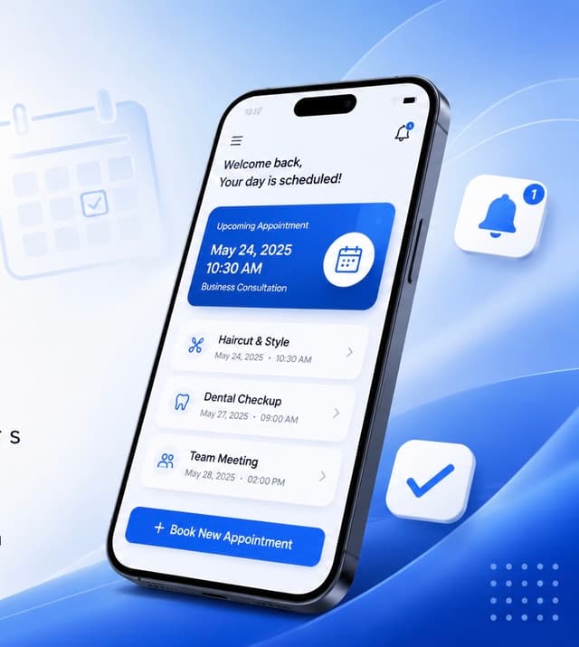 All App arayüzünü gösteren telefon görseli.